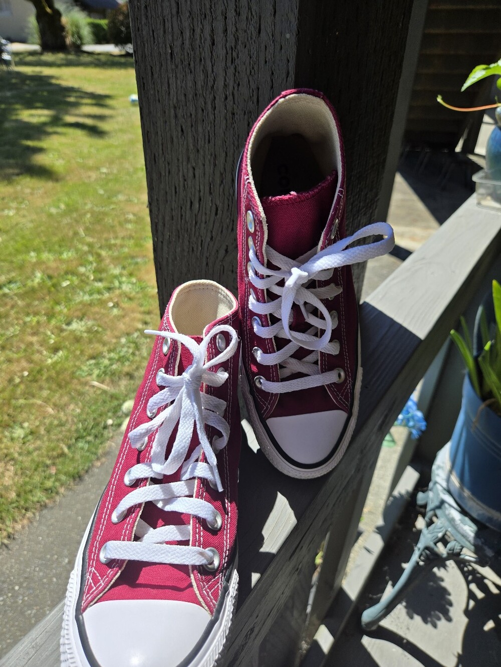 Converse High-Top Sneakers in Dark Pink